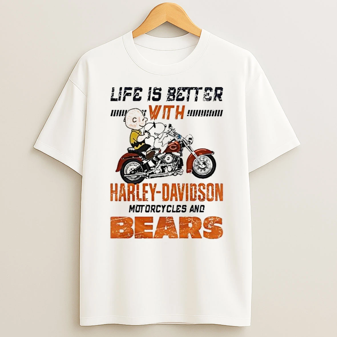 Vflippa Legendusashirt 20251224_094845 92_peanuts Life Is Better With Harley Davidson Motorcycles And Chicago Bears Nfl T Shirt