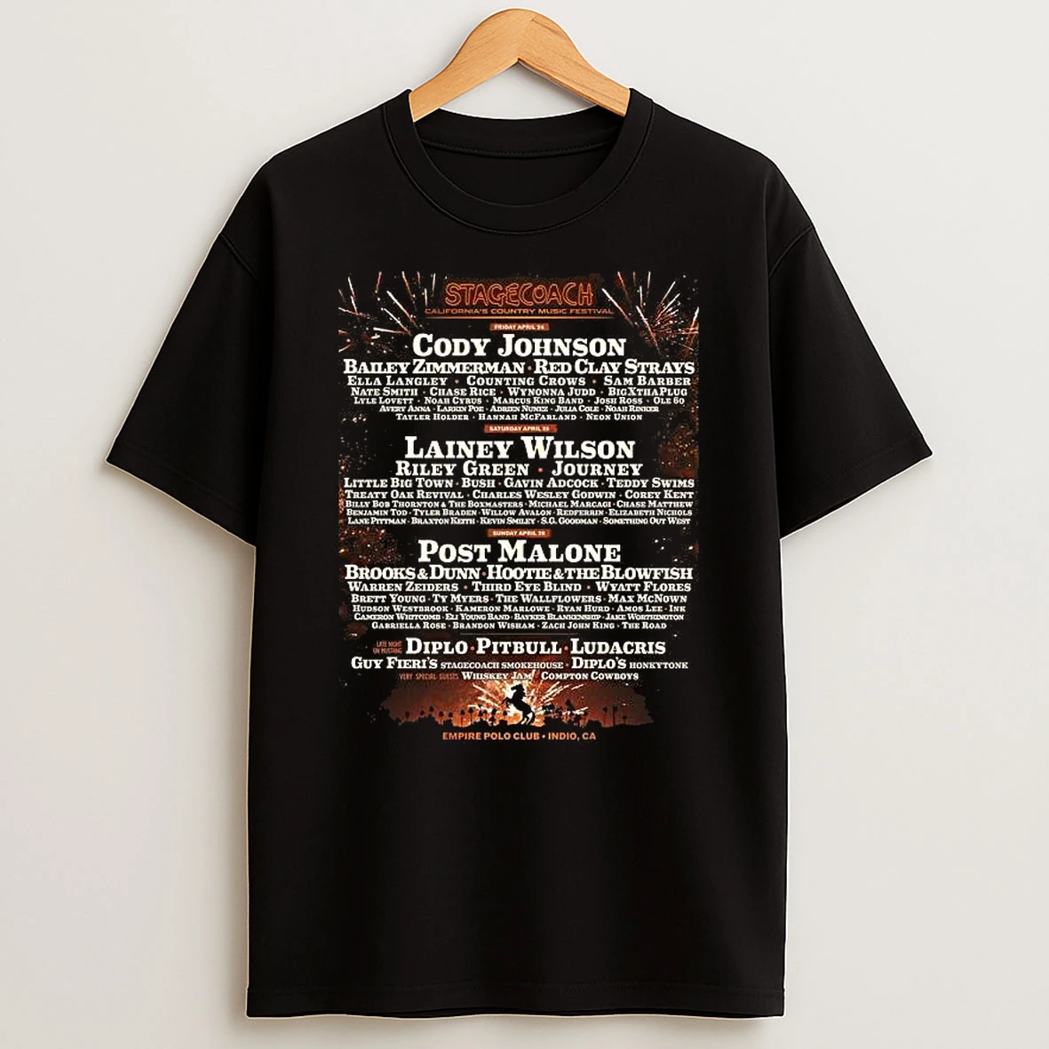 Vflippa Legendusashirt 20251224_094845 92_stagecoach Californias Country Music Festival Full Lineup In Indio California At Empire Polo Club From April 24 To 26 2026 T Shirt