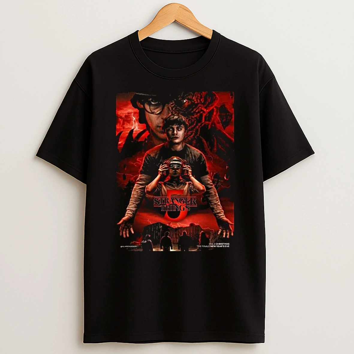 Vflippa Legendusashirt 20251224_094845 92_strangers Things 5 Fanart Vol2 Christmas And The Finale New Years Eve T Shirt