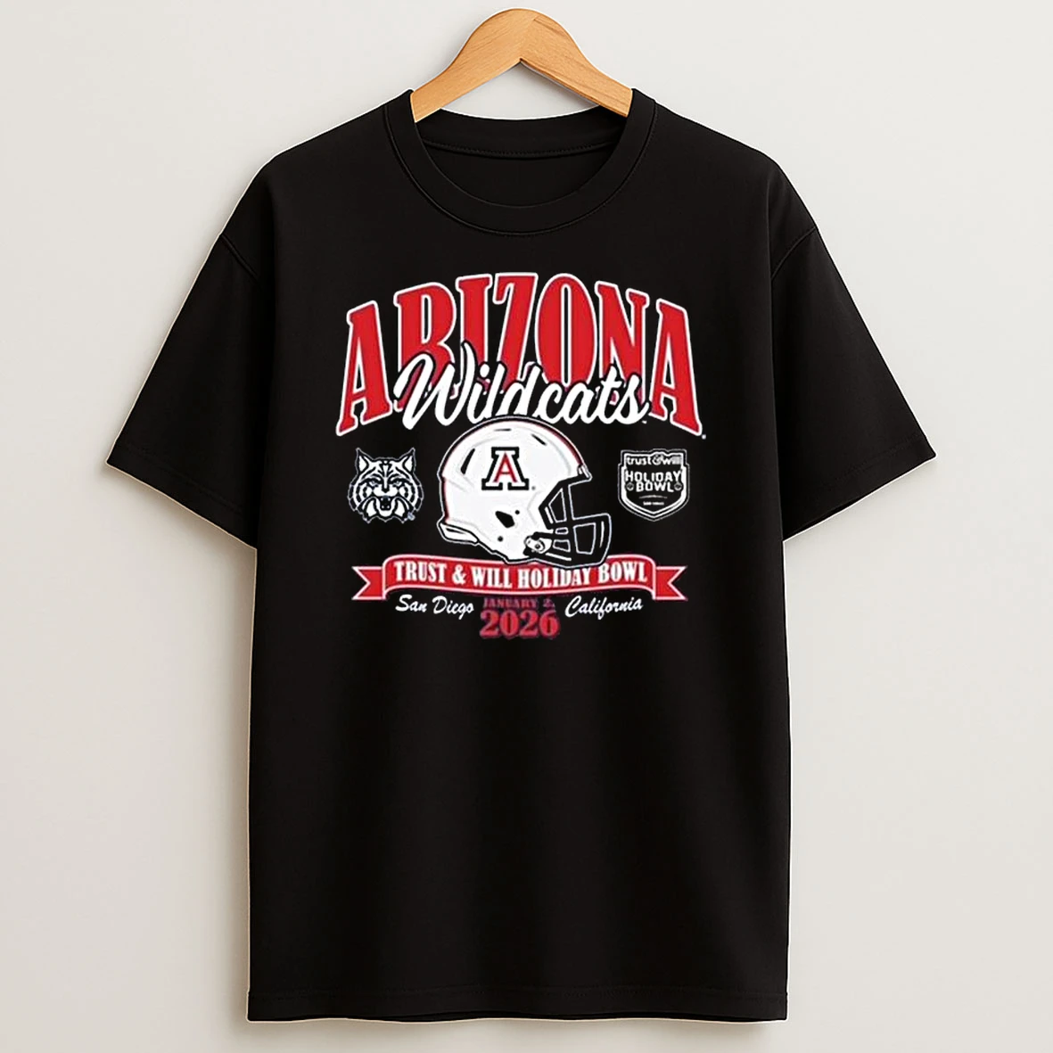 Vflippa Legendusashirt 20251224_122755 76_arizona Wildcats Football 2025 Trust Will Holiday Bowl Bound Helmet T Shirt