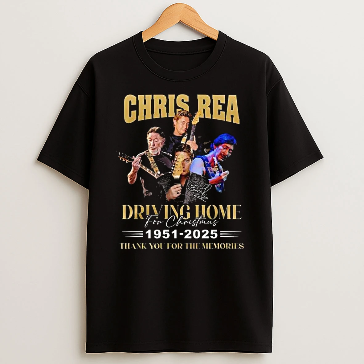 Vflippa Legendusashirt 20251224_122755 76_chris Rea Driving Home For Christmas 1951 2025 Thank You For The Memories Signature T Shirt