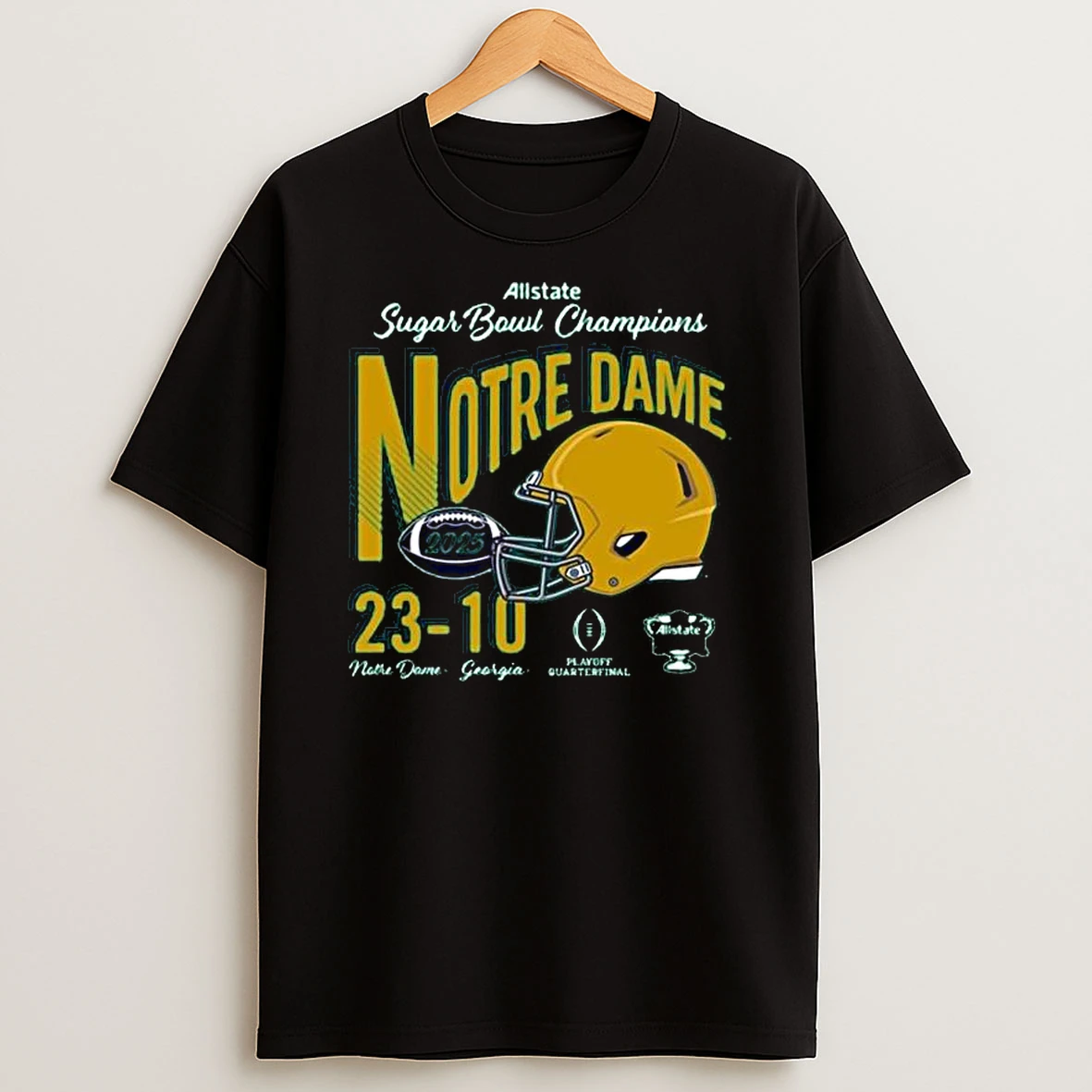 Vflippa Legendusashirt 20251224_122755 76_notre Dame Fighting Irish Kelly Green 2025 Sugar Bowl Champions Football Score T Shirt