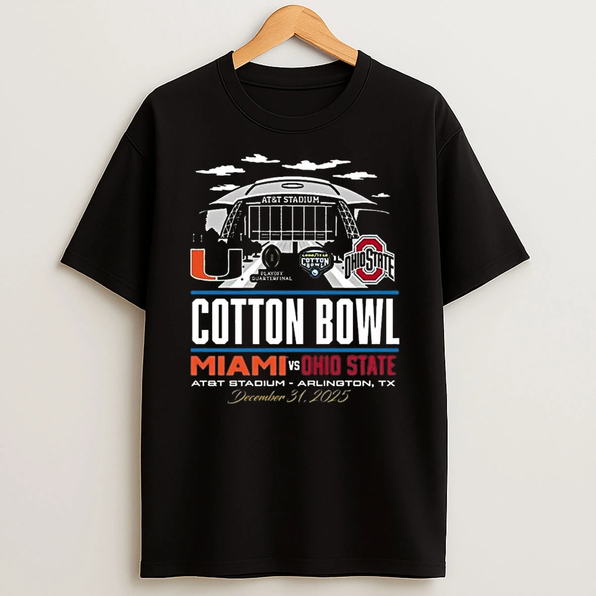 Vflippa Legendusashirt 20251224_122755 76_ohio State Buckeyes Vs Miami 2025 Cotton Bowl Stadium T Shirt
