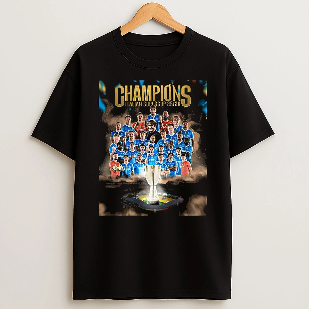 Vflippa Legendusashirt 20251224_125315 33_ssc Napoli Are The Italian Super Cup 2025 2026 Champions Serie A T Shirt