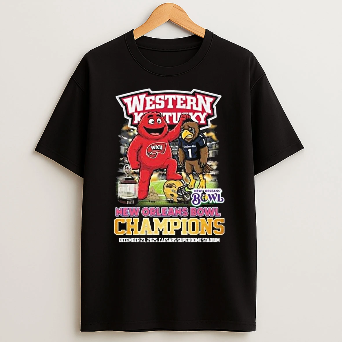 Vflippa Legendusashirt 20251224_125315 33_western Kentucky New Orleans Bowl Champions 2025 Mascot Vintage T Shirt