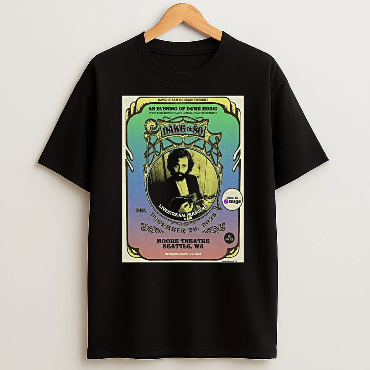 Vflippa Legendusashirt 20251225_094534 41_jerry Garcia December 26 2025 Billy Strings Sam Bush T Shirt