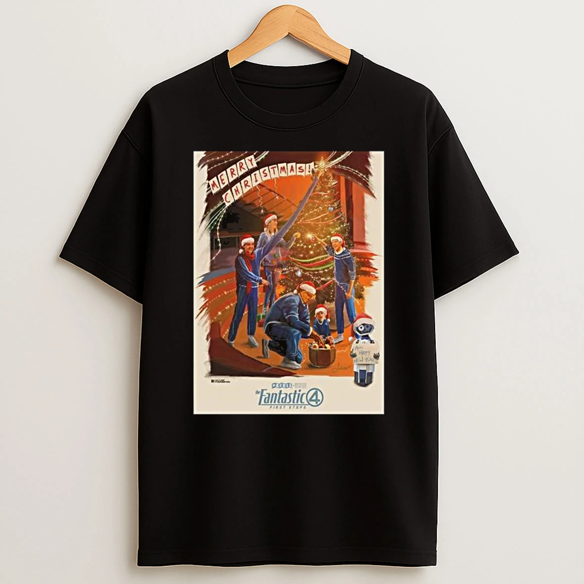Vflippa Legendusashirt 20251225_094534 41_the Fantastic Four First Steps Merry Christmas Happy Holidays T Shirt