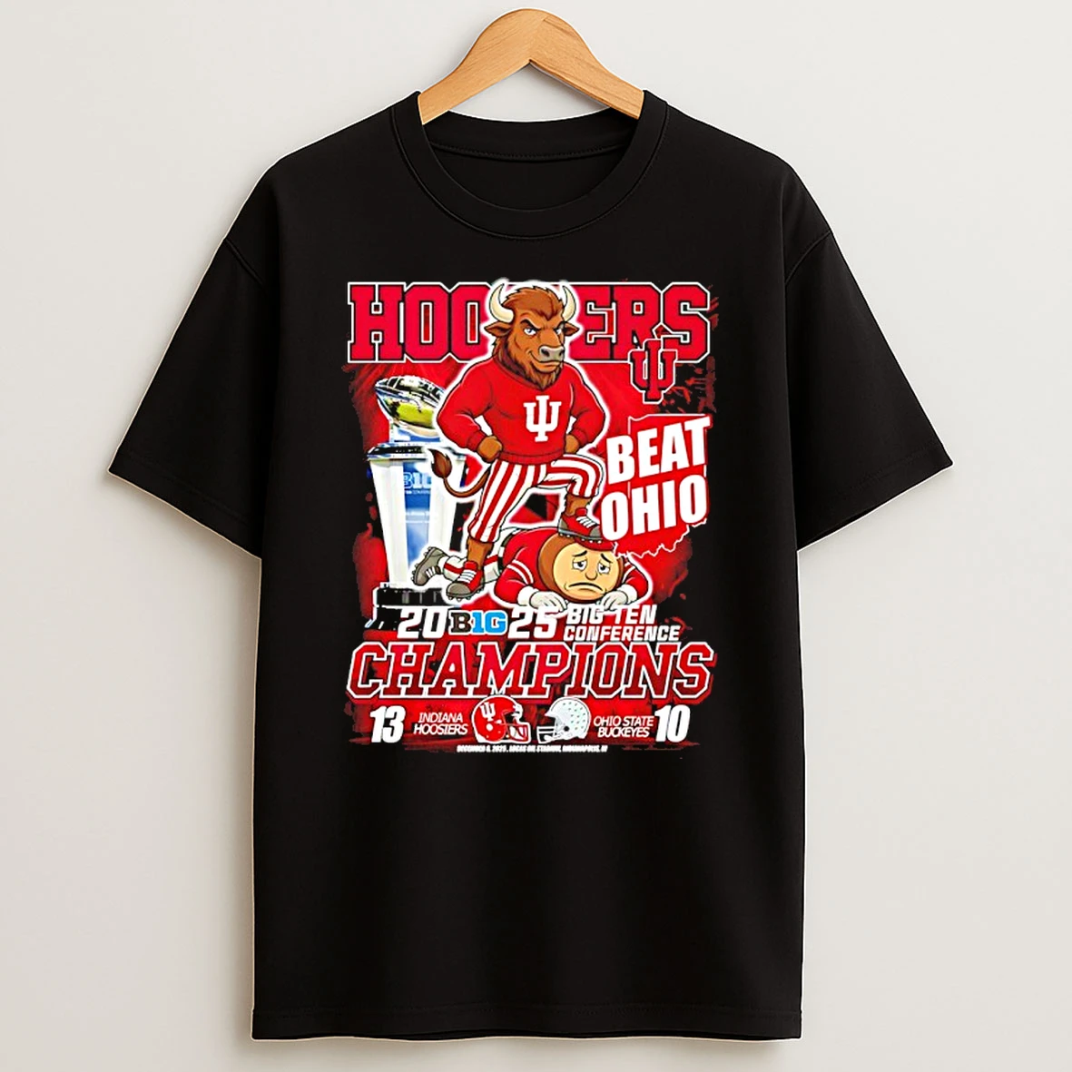 Vflippa Nowbestshirt 20251209_130203 95_indiana Hoosiers Beat Ohio State Buckeyes 2025 Big 10 Champions T Shirt