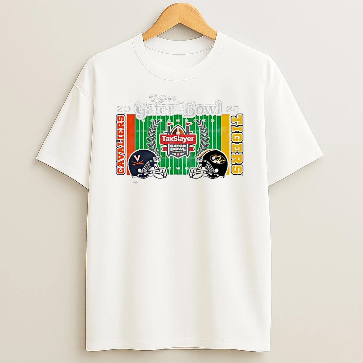 Vflippa Nowbestshirt 20251209_130203 95_virginia Vs Mizzou 2025 Taxslayer Gator Bowl 2 Team Stadium T Shirt