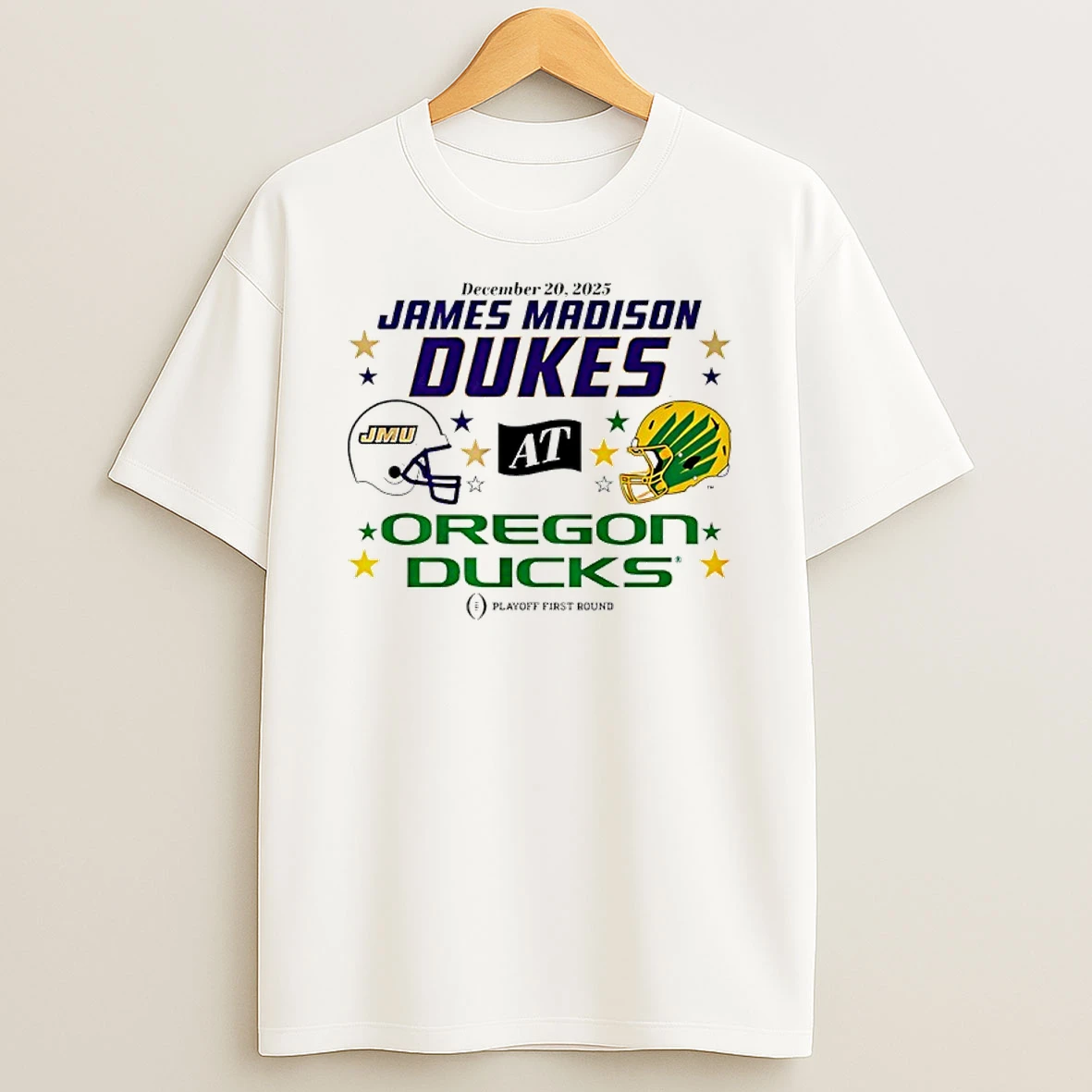 Vflippa Nowbestshirt 20251210_135131 31_oregon Ducks Vs Jmu Dukes 2025 Cfp First Round Matchup T Shirt