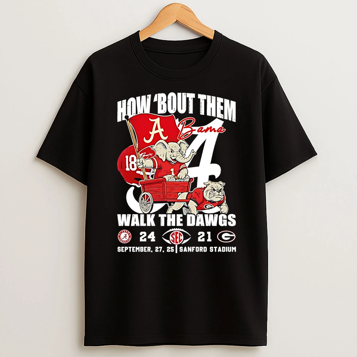 Vflippa Schmidtstee 20251222_104542 297_alabama 18 Beat Georgia 24 21 How Bout Them Walk The Dawgs 2025 T Shirt
