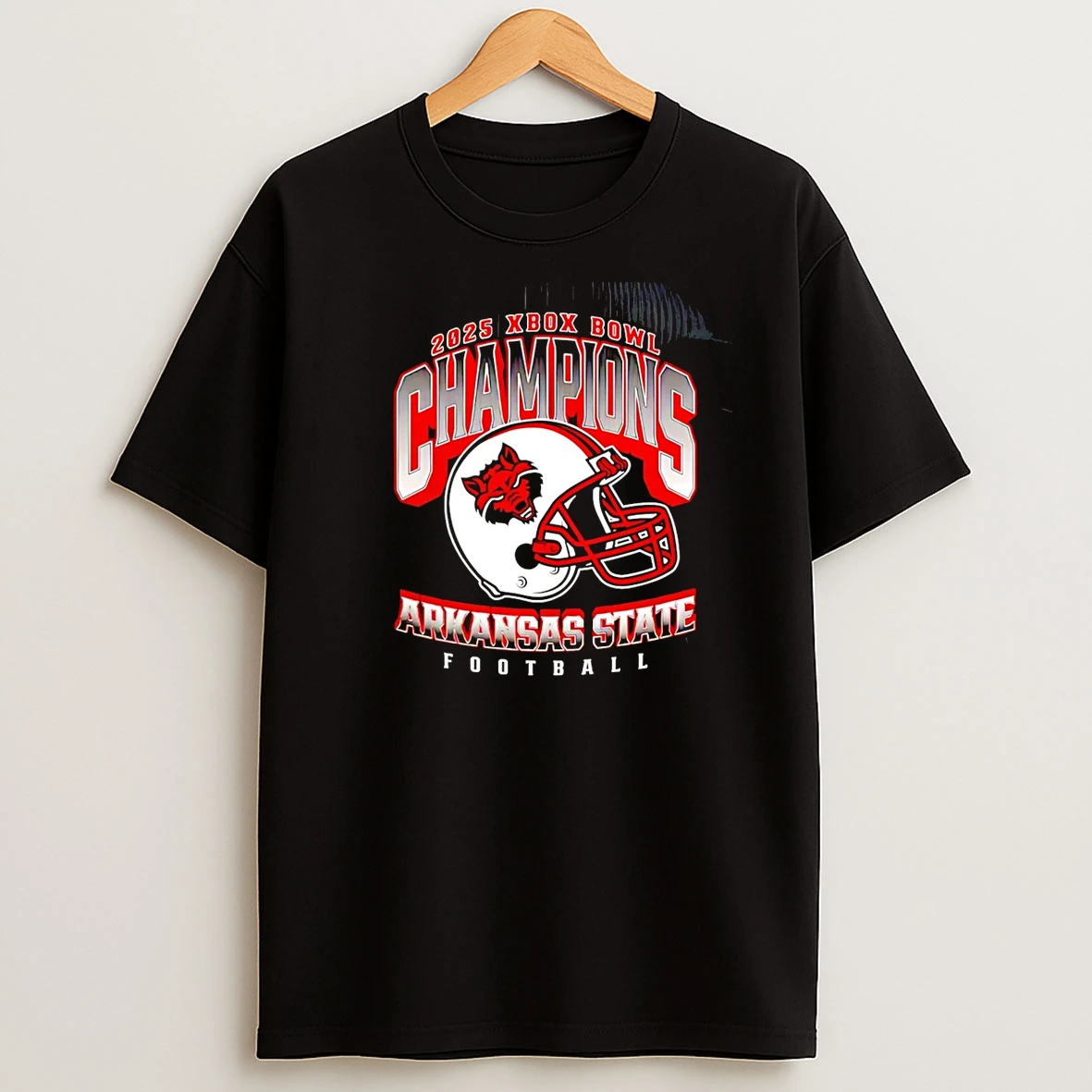 Vflippa Schmidtstee 20251222_104542 297_arkansas State Red Wolves 2025 Xbox Bowl Champions Logo T Shirt