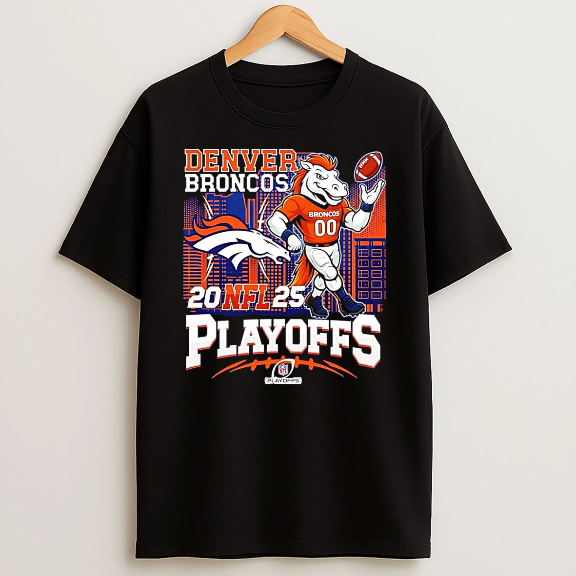 Vflippa Schmidtstee 20251222_104542 297_denver Broncos Football 2025 Nfl Playoff Mascot T Shirt