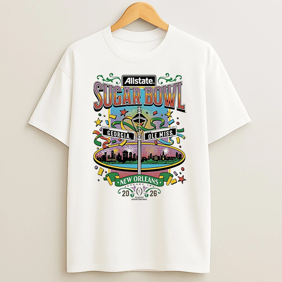 Vflippa Schmidtstee 20251222_104542 297_georgia Vs Ole Miss 2026 Allstate Sugar Bowl Nola T Shirt