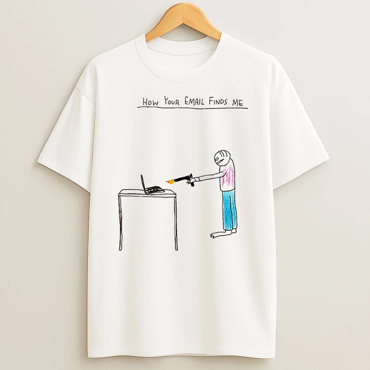 Vflippa Schmidtstee 20251222_104542 297_how Your Email Finds Me Paint T Shirt