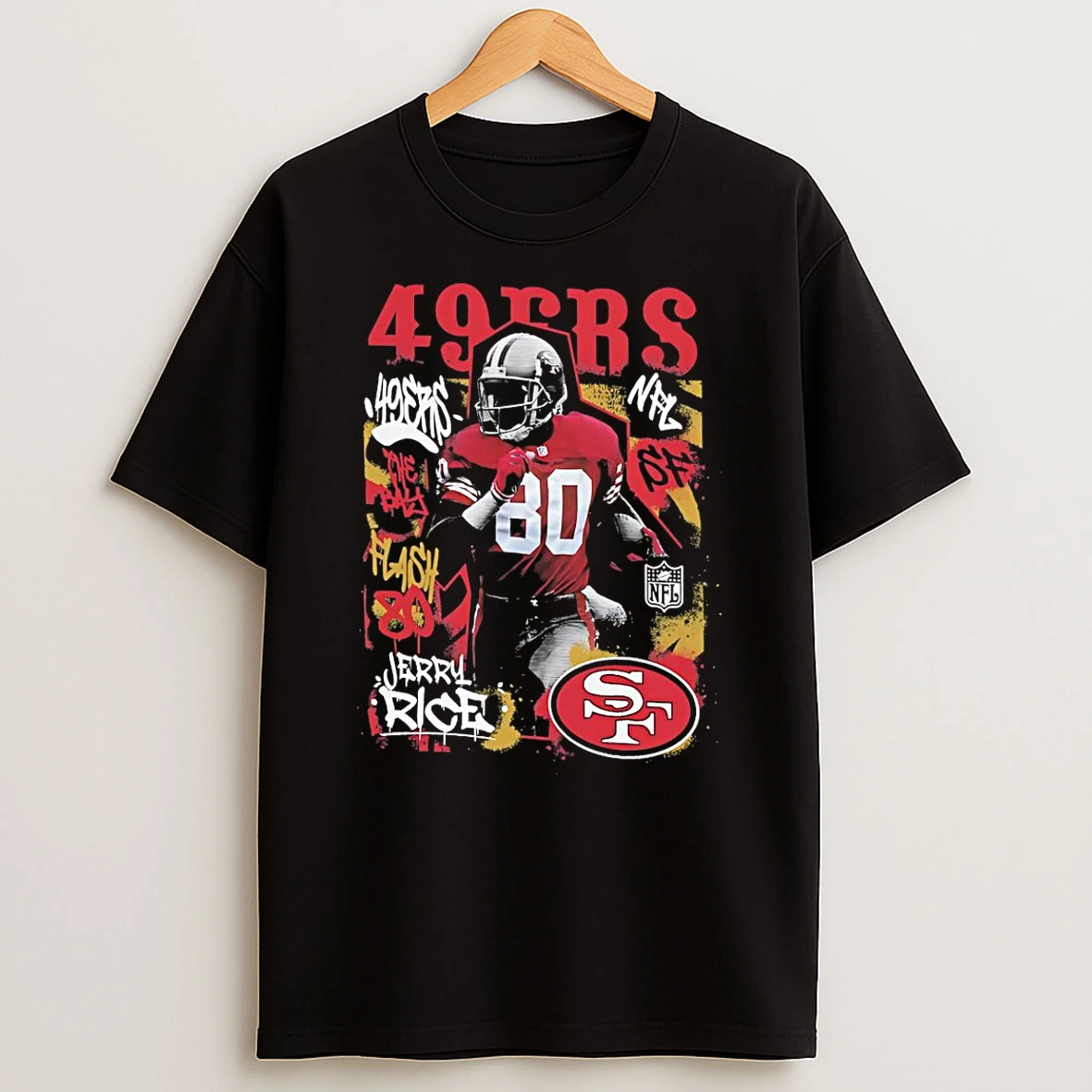 Vflippa Schmidtstee 20251222_104542 297_jerry Rice San Francisco Nfl Star Player Graffiti Style T Shirt