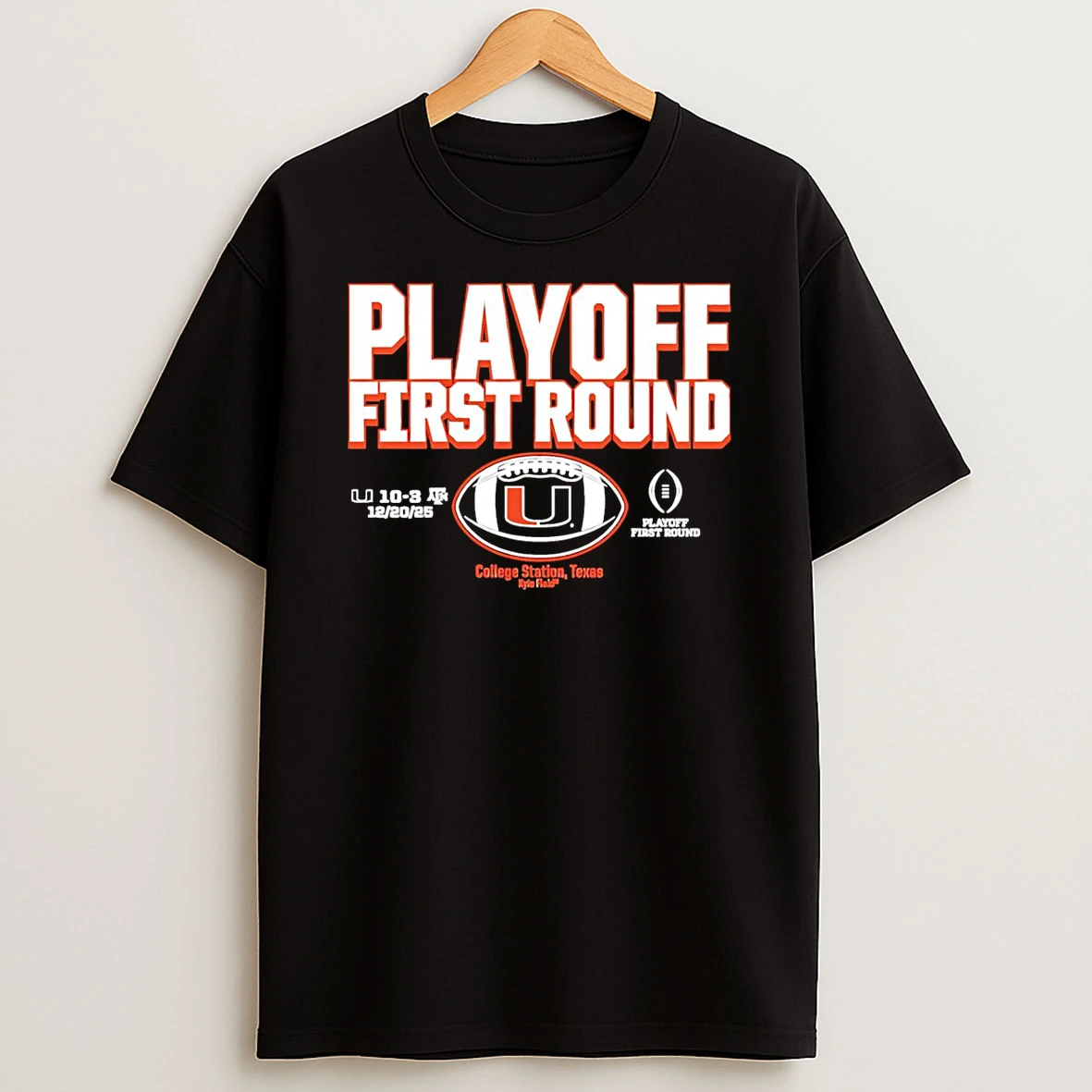 Vflippa Schmidtstee 20251222_104542 297_miami Hurricanes 2025 Cfp First Round Winner T Shirt