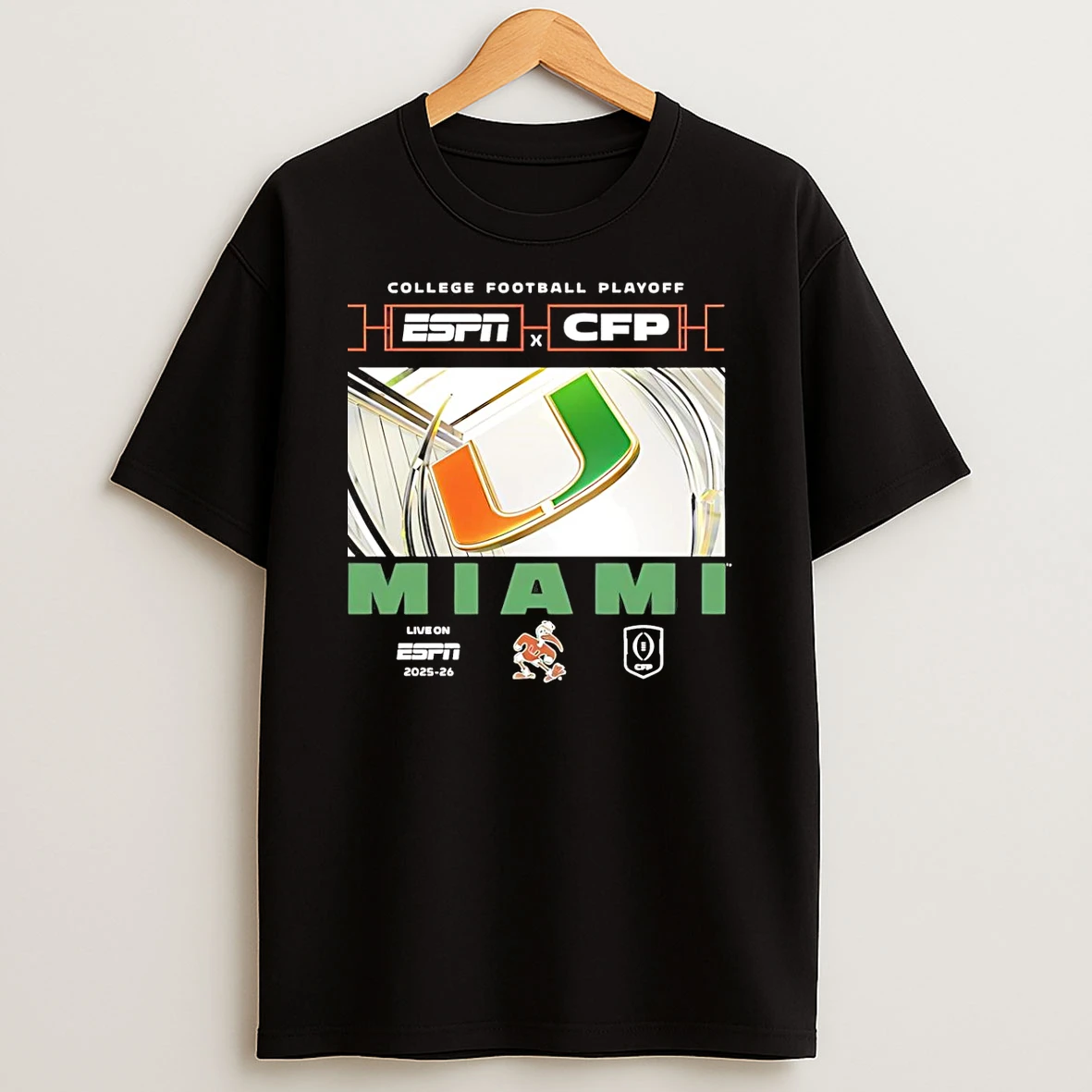 Vflippa Schmidtstee 20251222_104542 297_miami Hurricanes Espn X College Football Playoff 2025 26 T Shirt