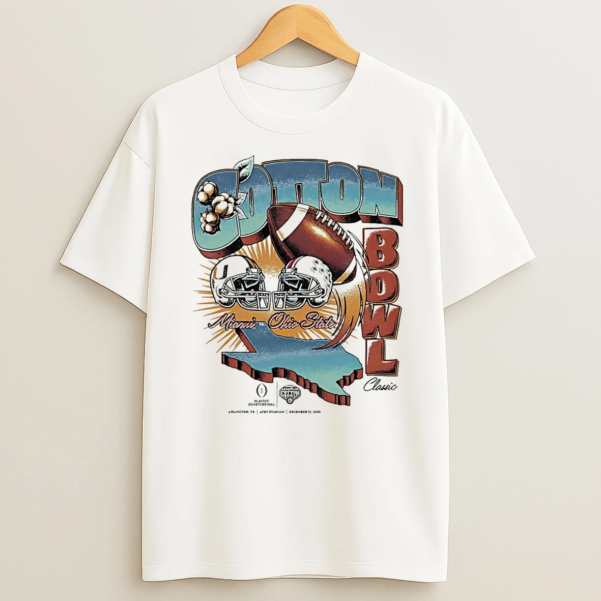 Vflippa Schmidtstee 20251222_104542 297_miami Vs Ohio State 2025 Cotton Bowl Classic Matchup Vintage T Shirt