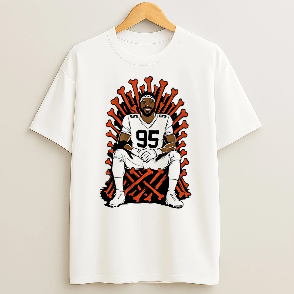 Vflippa Schmidtstee 20251222_104542 297_myles Garrett Cleveland Browns Single Season Sack King T Shirt