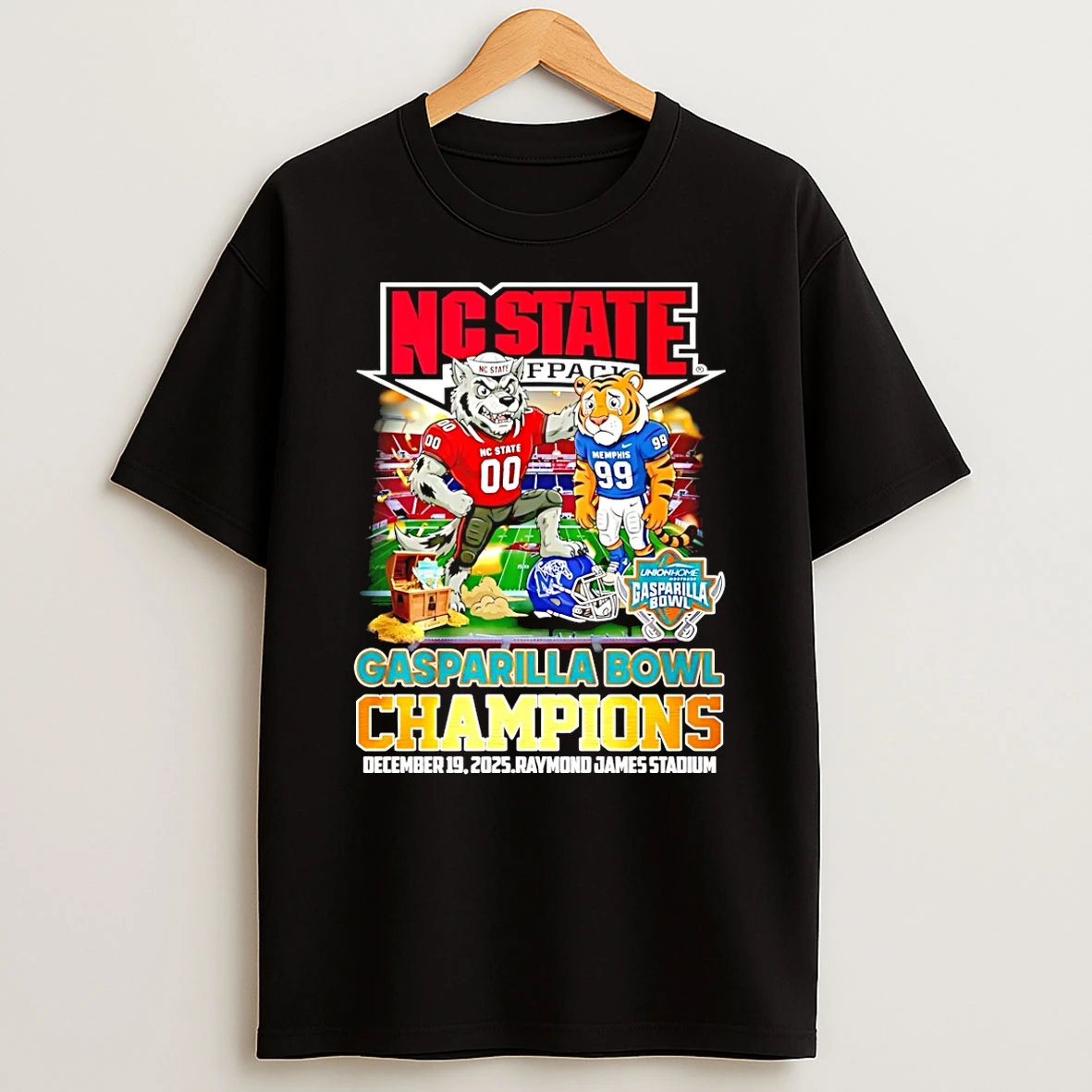 Vflippa Schmidtstee 20251222_104542 297_nc State Wolfpack 2025 Gasparilla Bowl Champions Mascot T Shirt