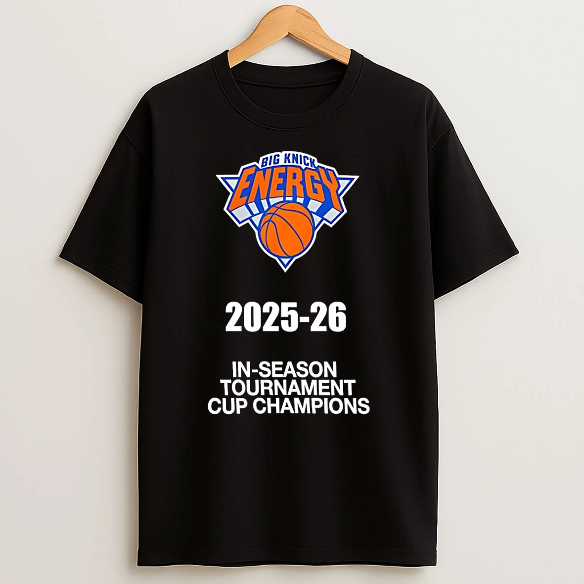 Vflippa Schmidtstee 20251222_104542 297_new York Knicks 2025 26 In Season Tournament Cup Champions T Shirt