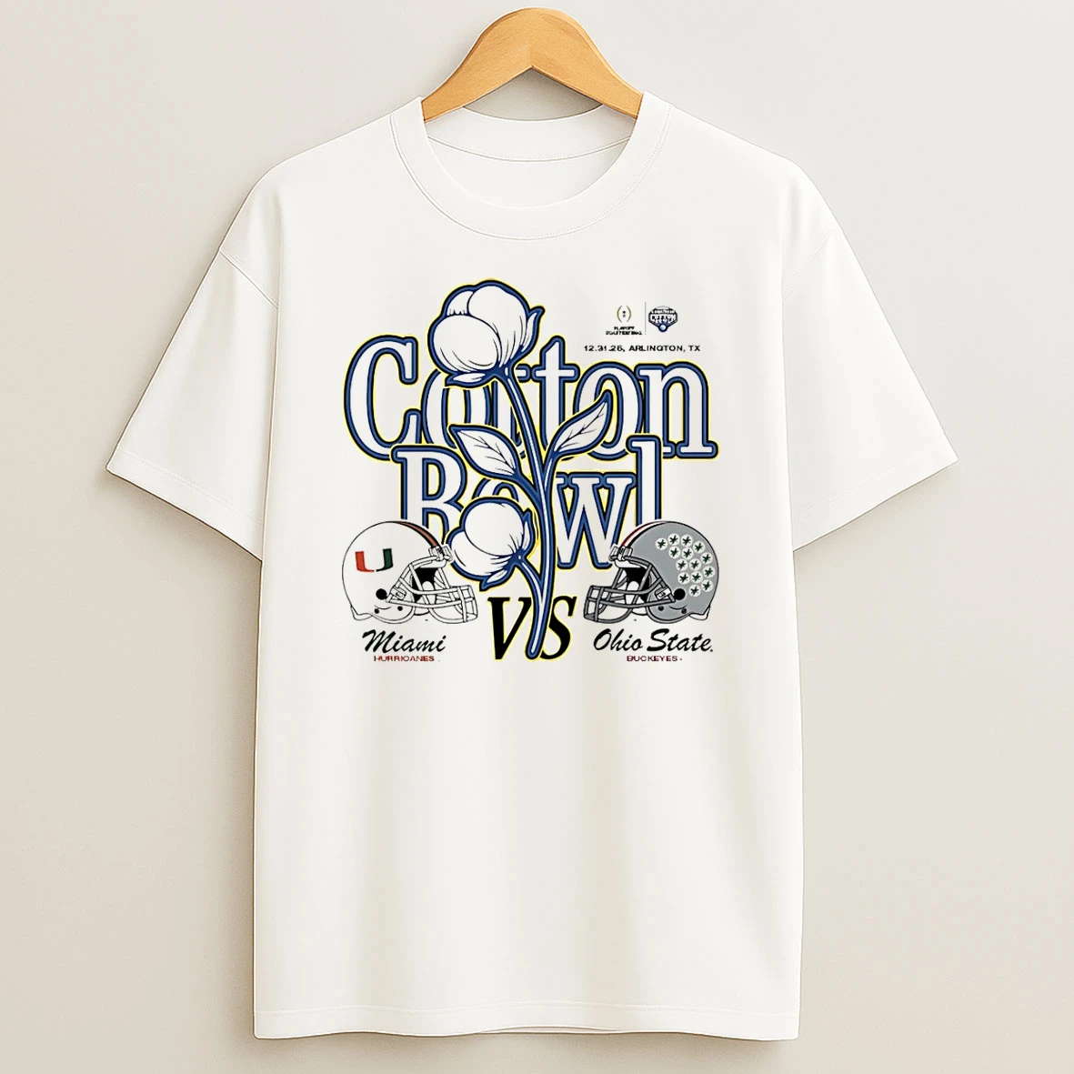 Vflippa Schmidtstee 20251222_104542 297_ohio State Vs Miami 2025 Cotton Bowl Helmet Matchup T Shirt