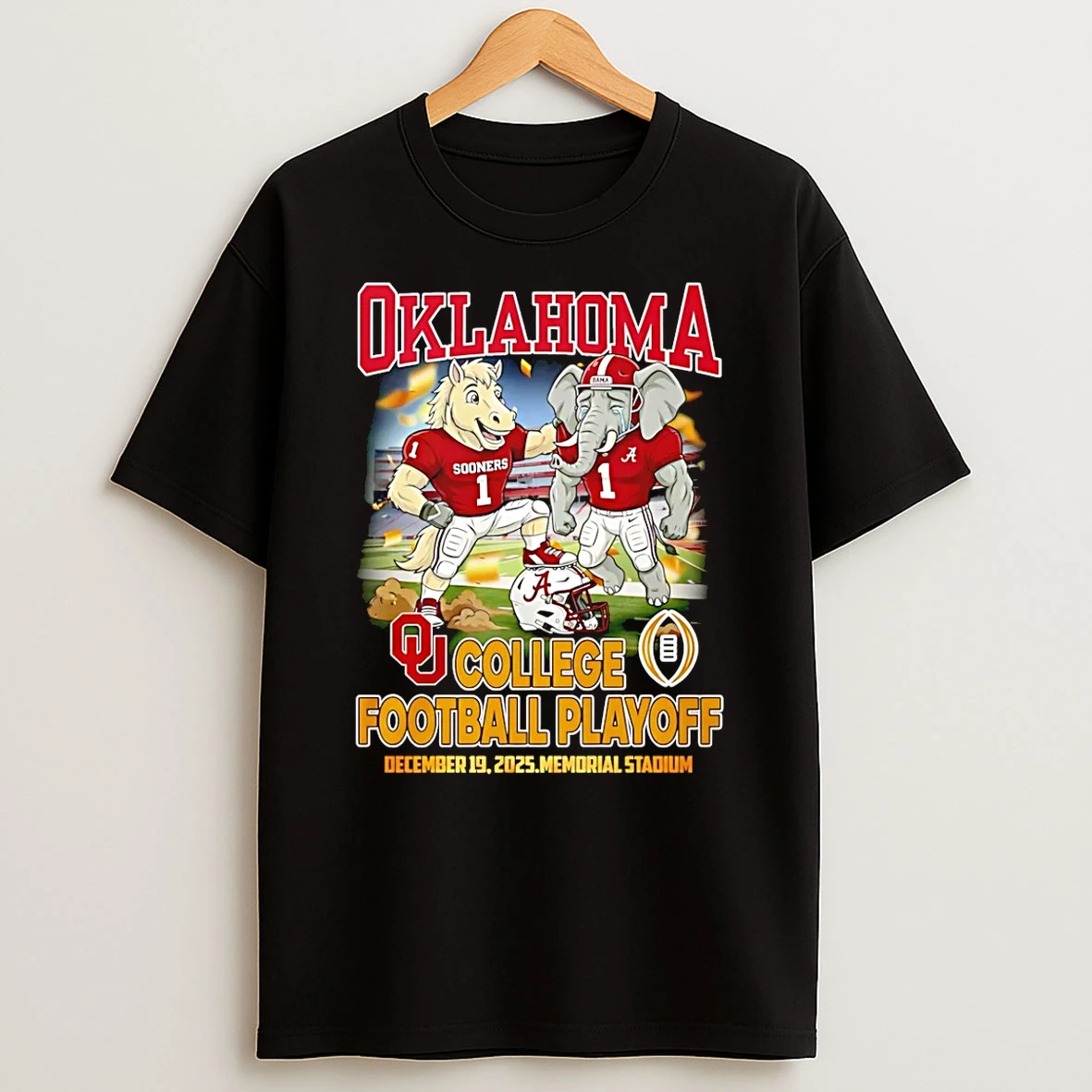 Vflippa Schmidtstee 20251222_104542 297_oklahoma Sooners 2025 26 College Football Playoff Beat Alabama Mascot T Shirt