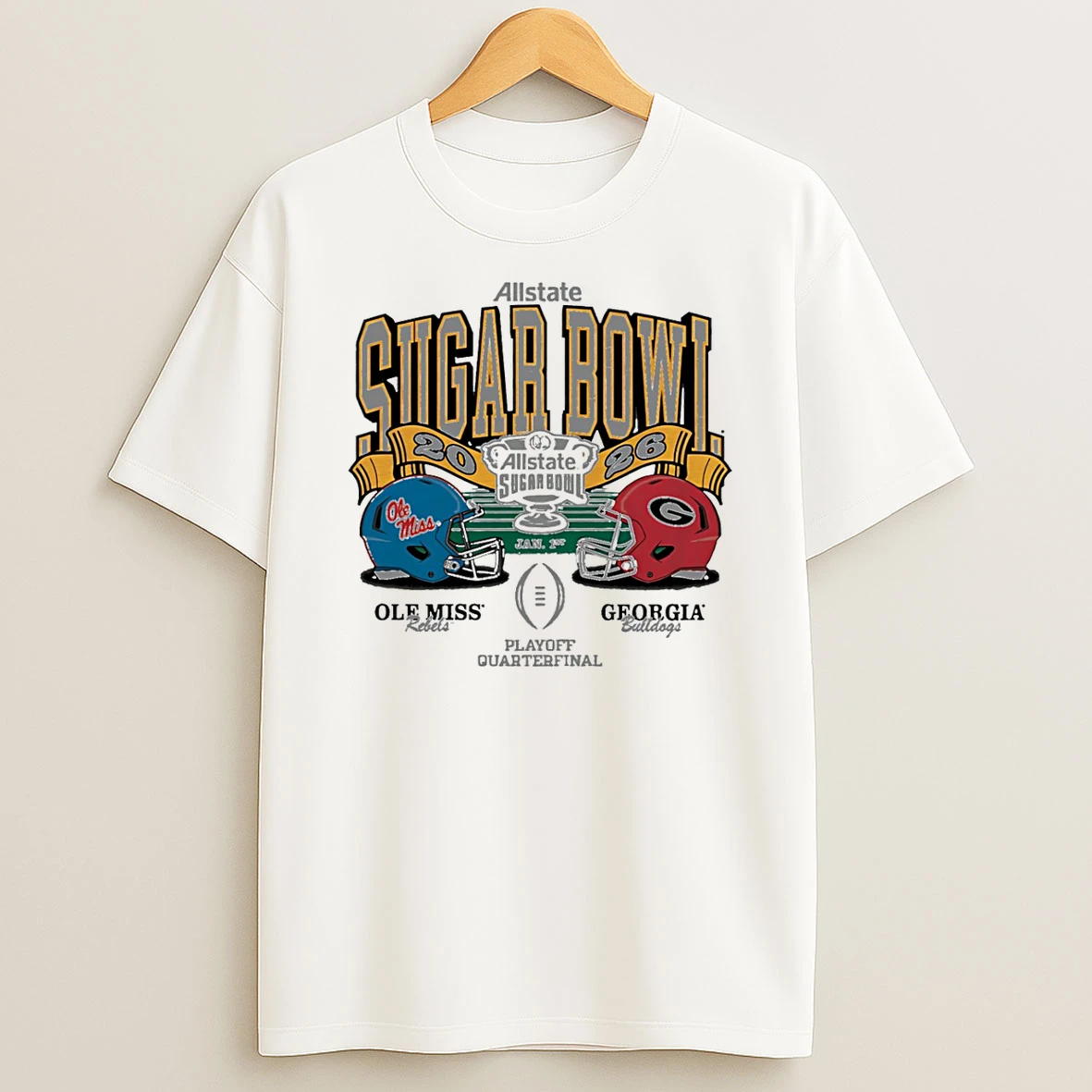Vflippa Schmidtstee 20251222_123535 107_georgia Vs Ole Miss 2026 Sugar Bowl Head To Head T Shirt