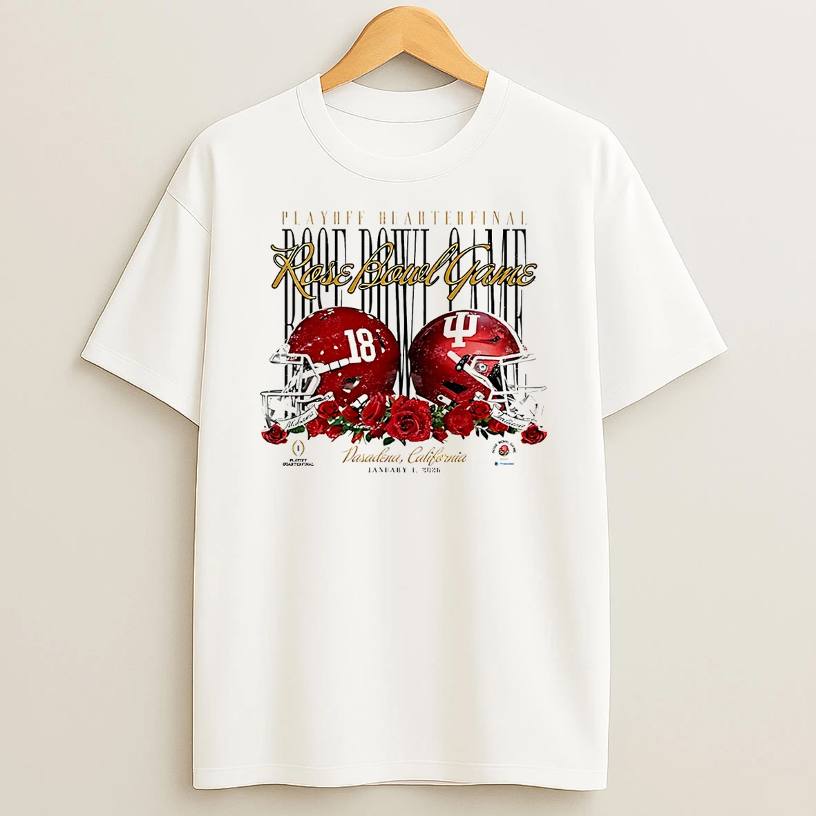 Vflippa Schmidtstee 20251222_123535 107_indiana Hoosiers Vs Alabama Cfp 2026 Rose Bowl Game T Shirt