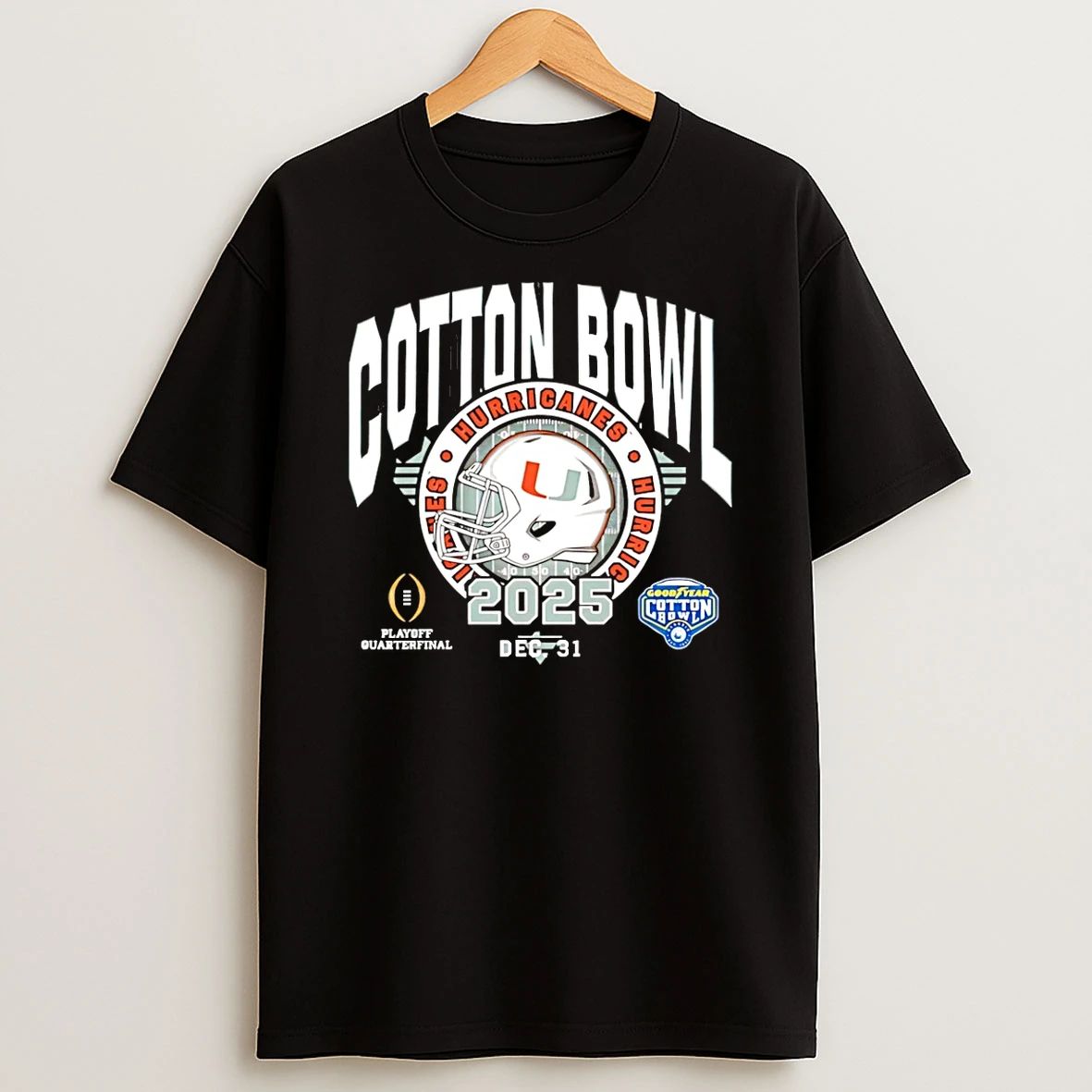 Vflippa Schmidtstee 20251222_123535 107_miami Hurricanes 2025 Cotton Bowl Classic Helmet T Shirt
