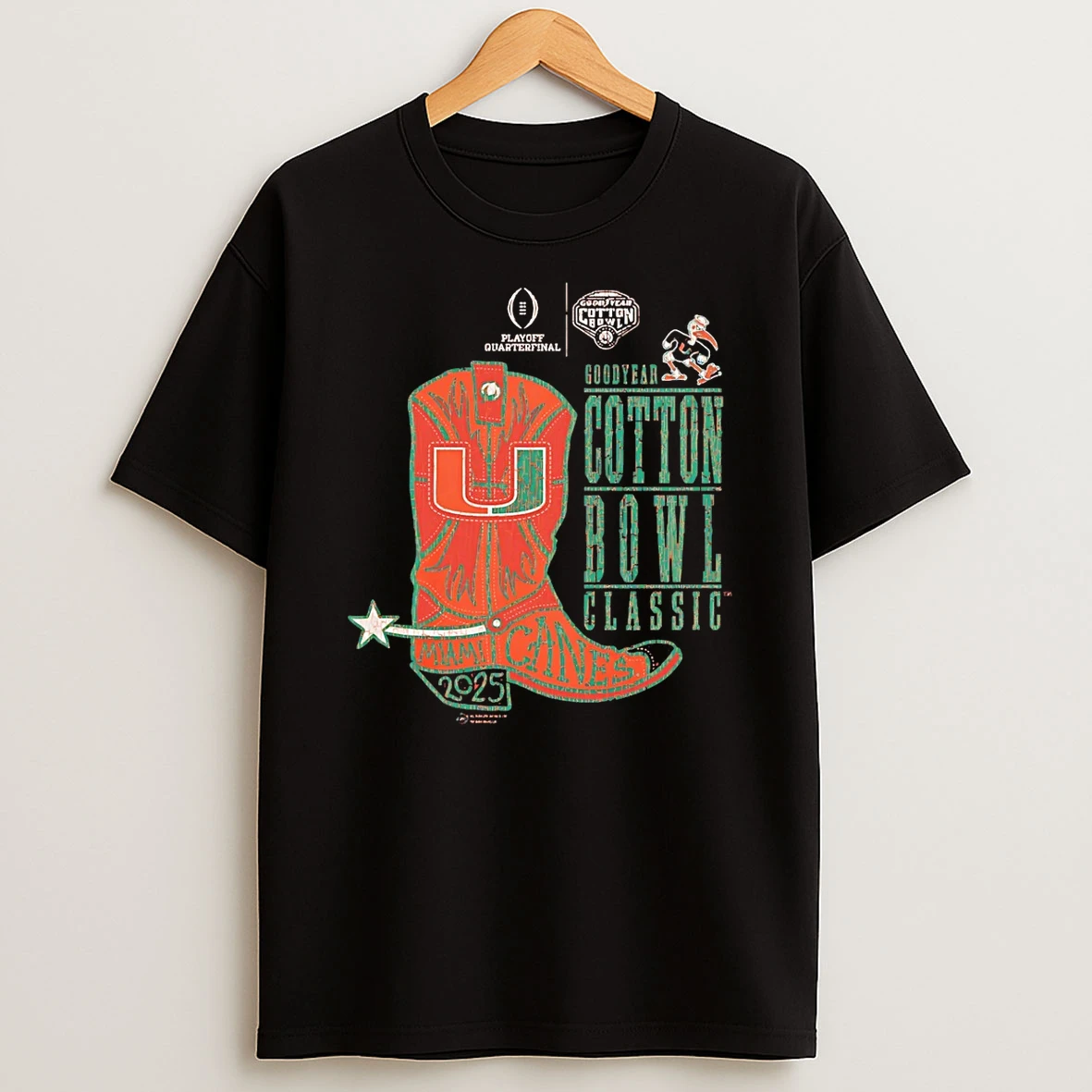 Vflippa Schmidtstee 20251222_123535 107_miami Hurricanes 2025 Cotton Bowl Classic Miami Boot T Shirt