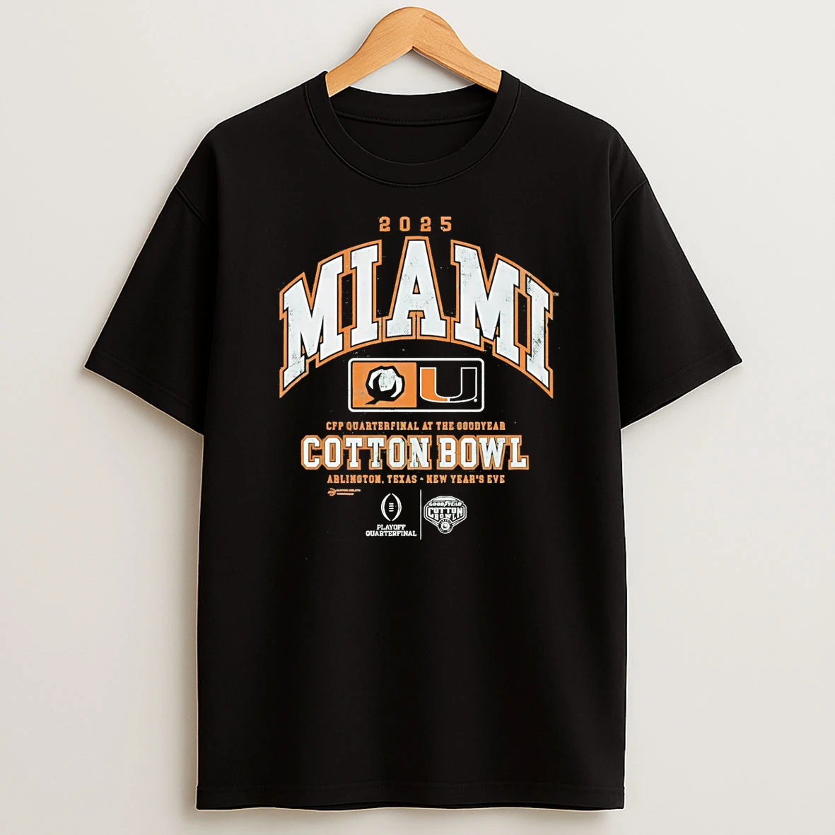 Vflippa Schmidtstee 20251222_123535 107_miami Hurricanes 2025 Goodyear Cotton Bowl Classic T Shirt