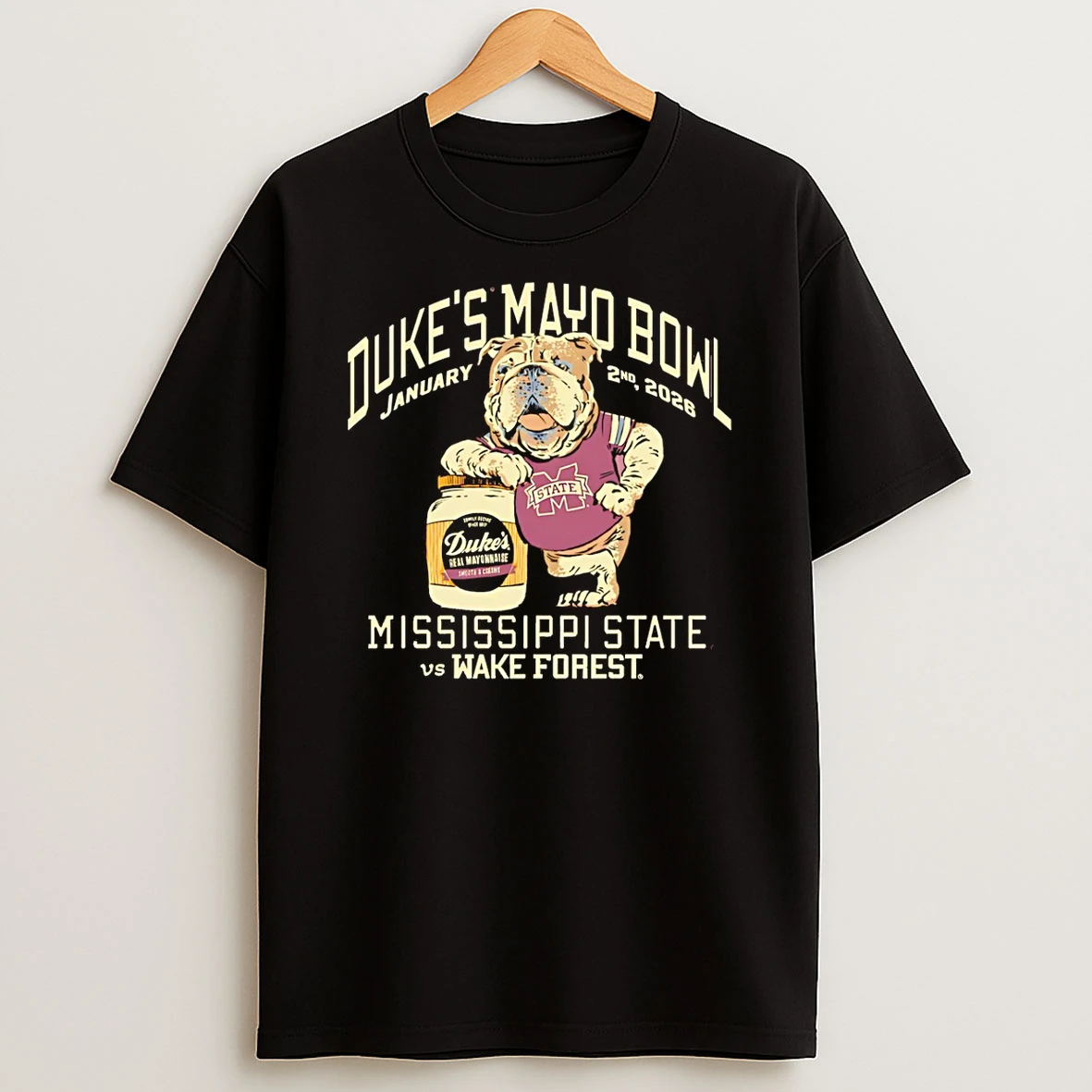 Vflippa Schmidtstee 20251222_123535 107_mississippi State Dukes Mayo Bowl 2026 Mascot T Shirt