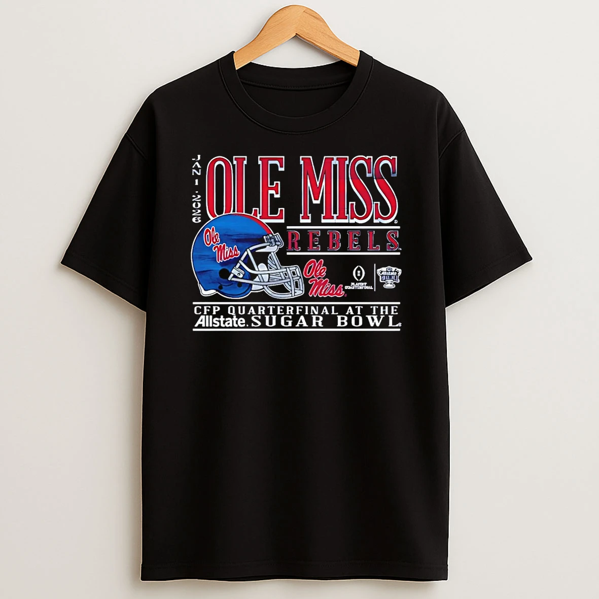 Vflippa Schmidtstee 20251222_123535 107_ole Miss Rebels Football 2026 Sugar Bowl Bound Helmet Vintage T Shirt