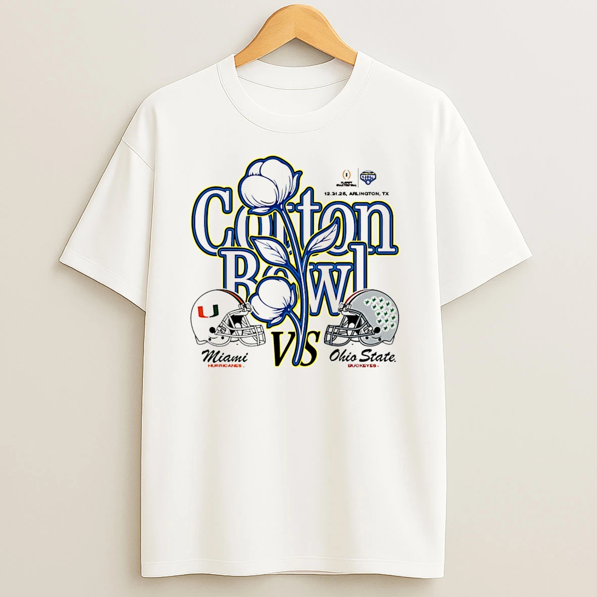 Vflippa Schmidtstee 20251222_130900 43_ohio State Vs Miami 2025 Cotton Bowl Head To Head T Shirt