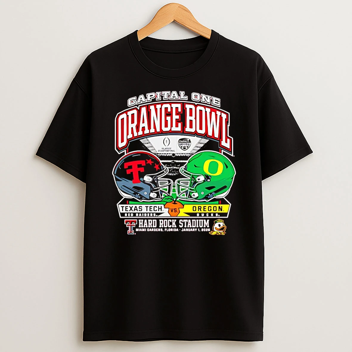 Vflippa Schmidtstee 20251222_130900 43_texas Tech Vs Oregon 2025 Orange Bowl Dueling Helmets T Shirt