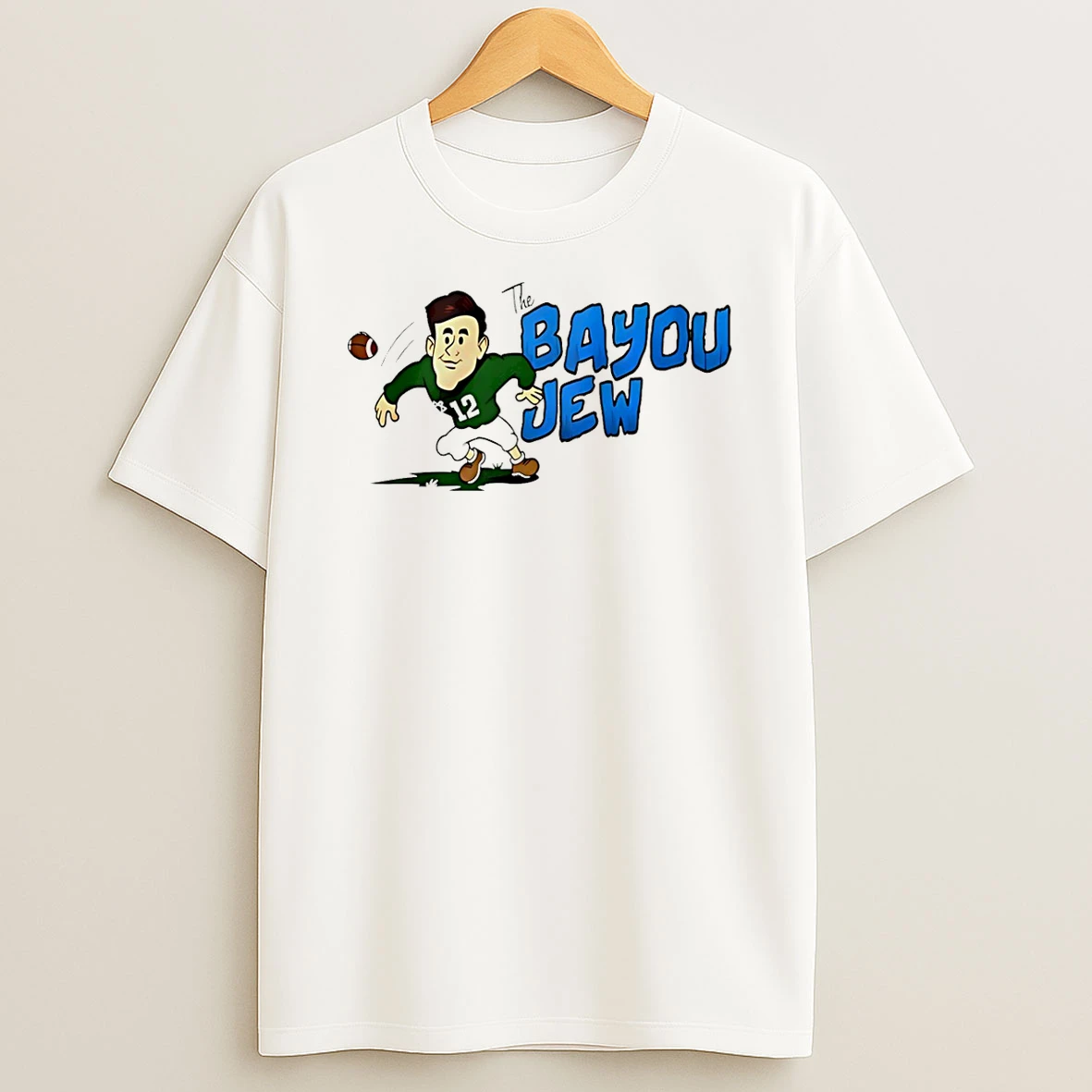 Vflippa Schmidtstee 20251222_141006 7_jake Retzlaff Bayou Jew Tulane Green Wave Football T Shirt