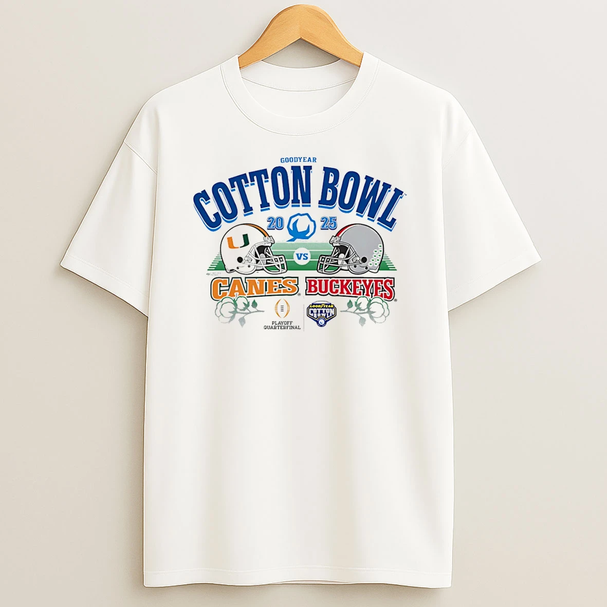 Vflippa Schmidtstee 20251222_141006 7_miami Hurricanes Vs Ohio State Buckeyes 2025 Cotton Bowl 2 Team T Shirt