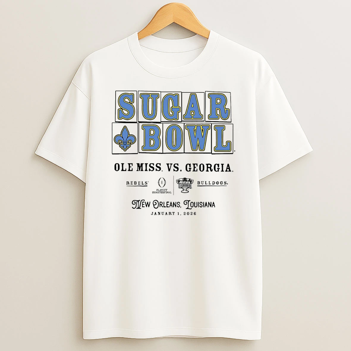Vflippa Schmidtstee 20251222_141006 7_ole Miss Rebels Vs Georgia Bulldogs Cfp 2026 Sugar Bowl Bound Nola T Shirt