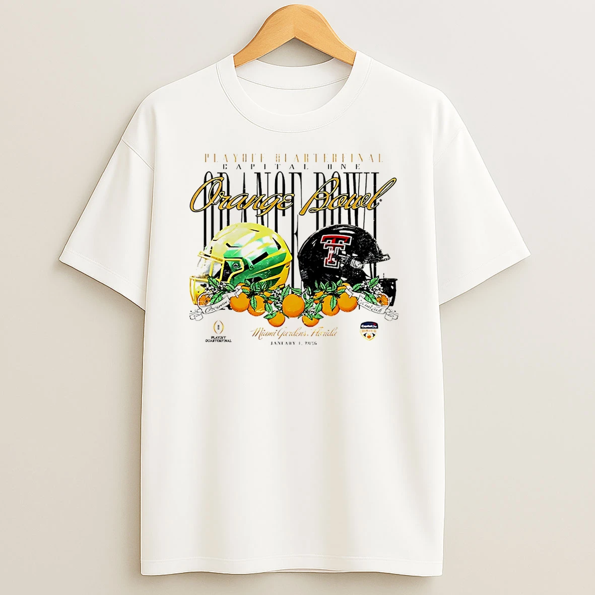 Vflippa Schmidtstee 20251222_142326 3_texas Tech Red Raiders Vs Oregon Ducks 2026 Orange Bowl Helmets T Shirt