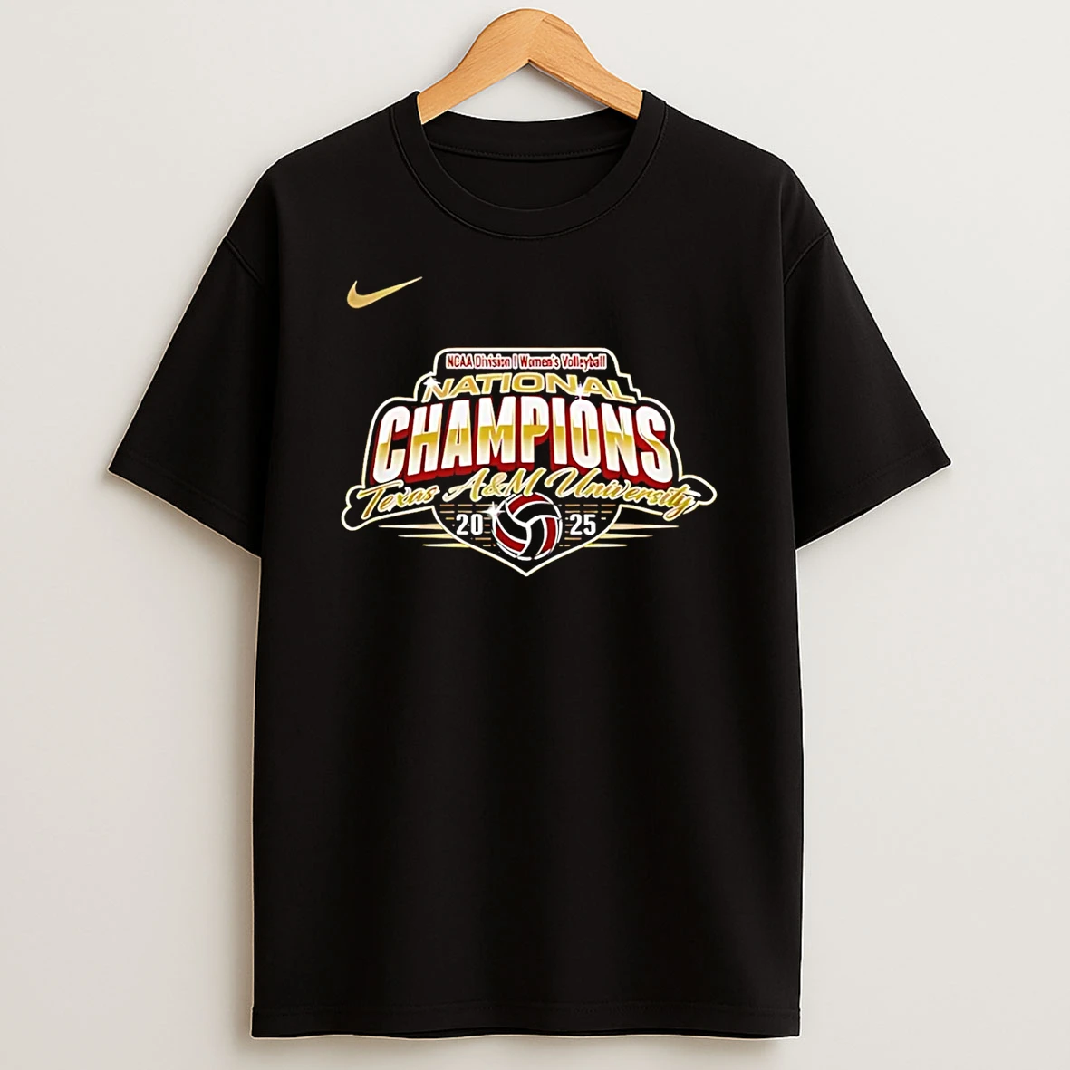 Vflippa Schmidtstee 20251222_170947 101_2025 National Champions Texas Am Aggies Womens Volleyball Logo T Shirt