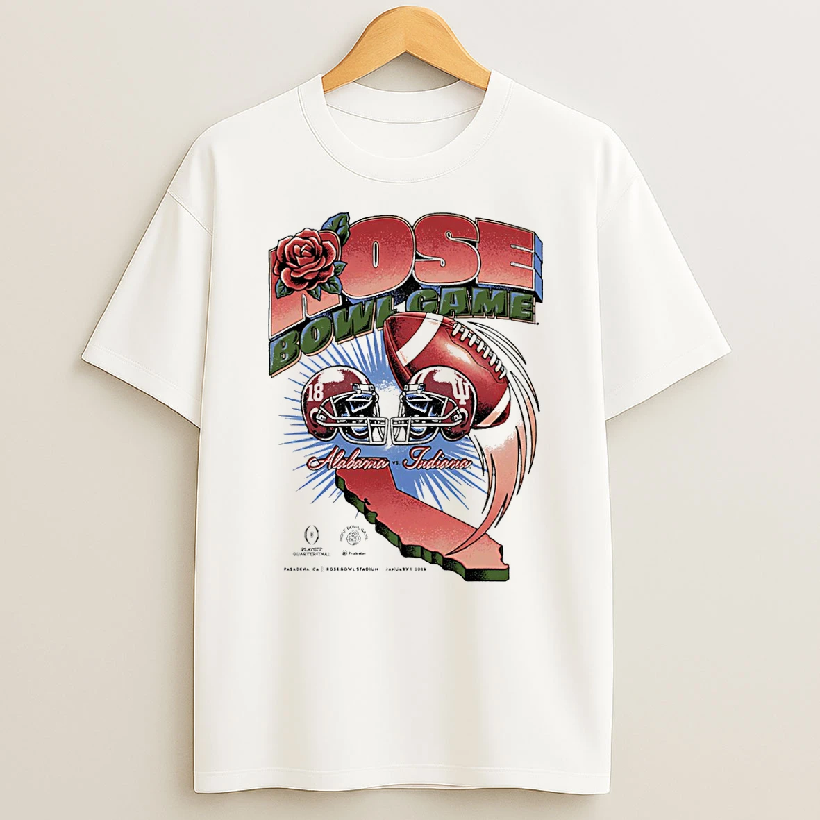 Vflippa Schmidtstee 20251222_170947 101_alabama Vs Indiana Rose Bowl Game 2026 Vintage Matchup T Shirt
