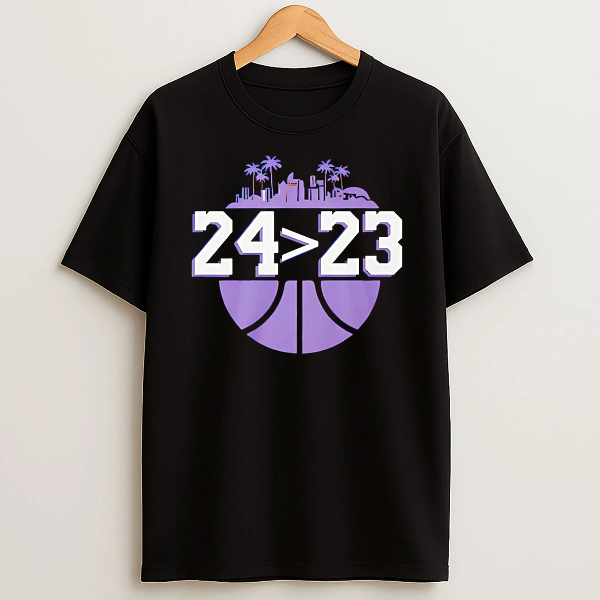 Vflippa Schmidtstee 20251222_170947 101_los Angeles Lakers Basketball 24 23 City Skyline T Shirt