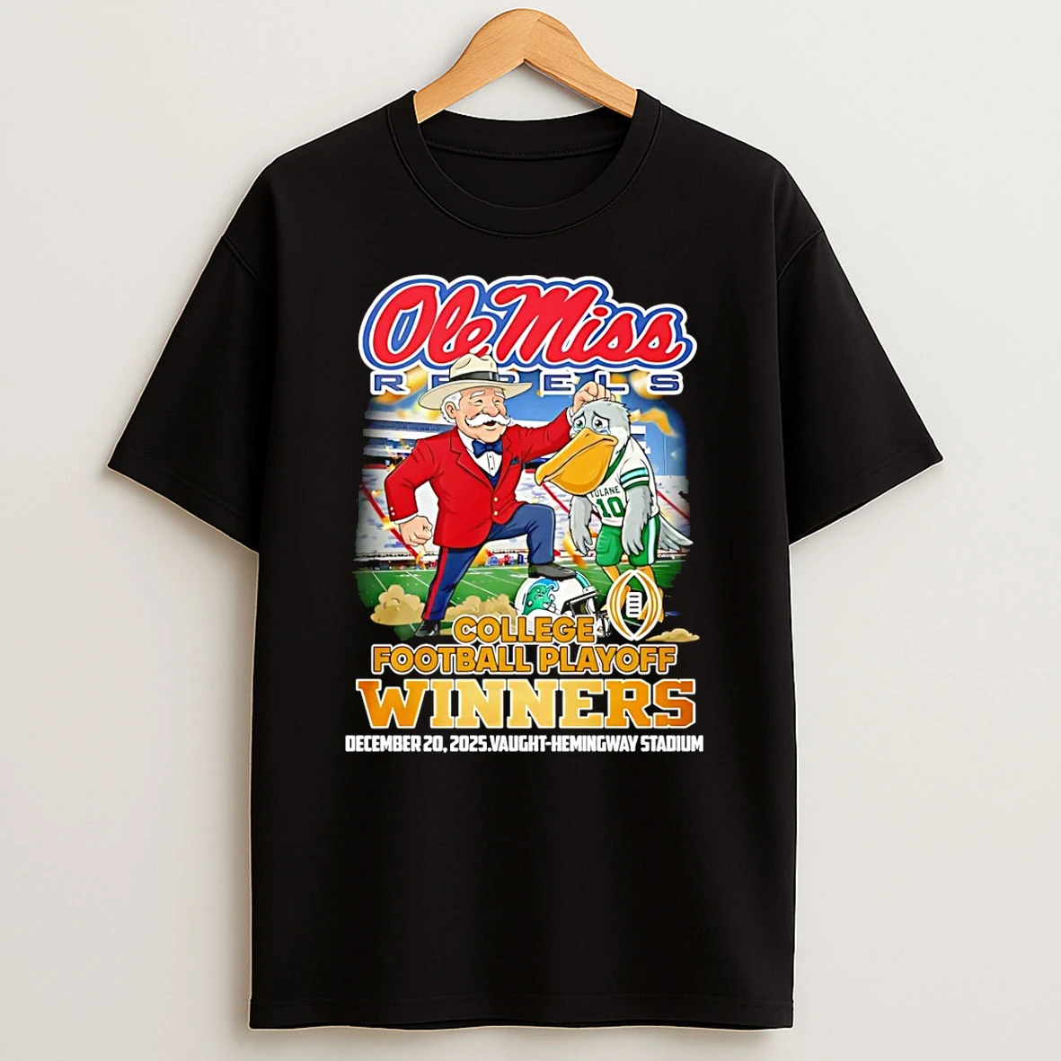 Vflippa Schmidtstee 20251222_170947 101_ole Miss Rebels 2025 26 College Football Playoff Winners Mascot T Shirt
