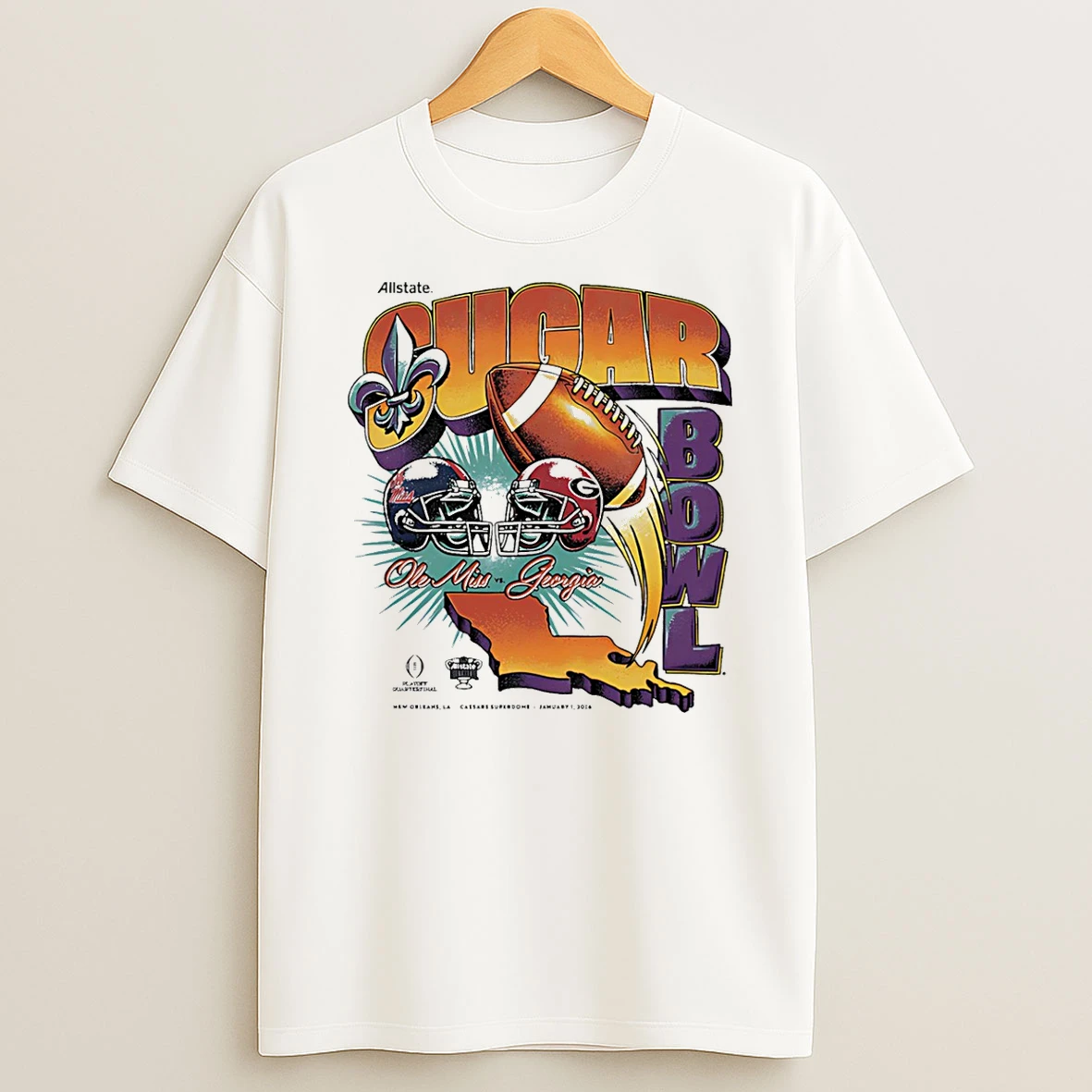 Vflippa Schmidtstee 20251222_170947 101_ole Miss Vs Georgia Allstate Sugar Bowl 2026 Vintage Matchup T Shirt