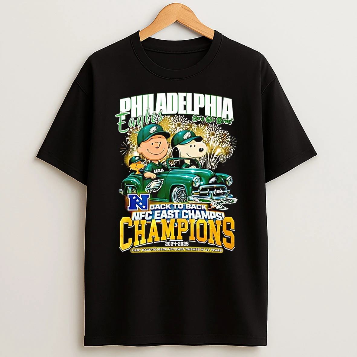 Vflippa Schmidtstee 20251222_170947 101_philadelphia Eagles 2024 2025 Back To Back Nfc East Division Champions Snoopy T Shirt