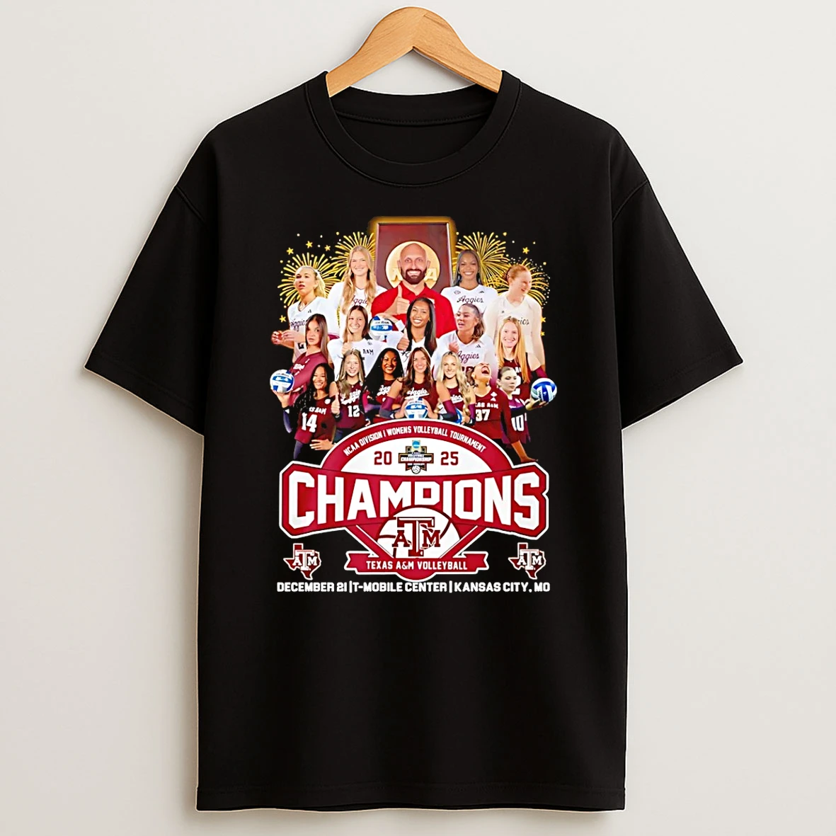 Vflippa Schmidtstee 20251222_170947 101_texas Am Aggies 2025 Ncaa Womens Volleyball National Champions All Team T Shirt