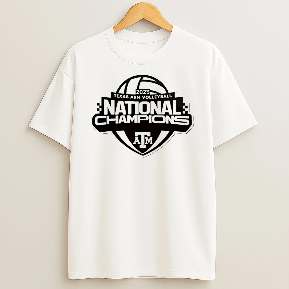 Vflippa Schmidtstee 20251222_170947 101_texas Am Aggies 2025 Ncaa Womens Volleyball National Champions Logo T Shirt