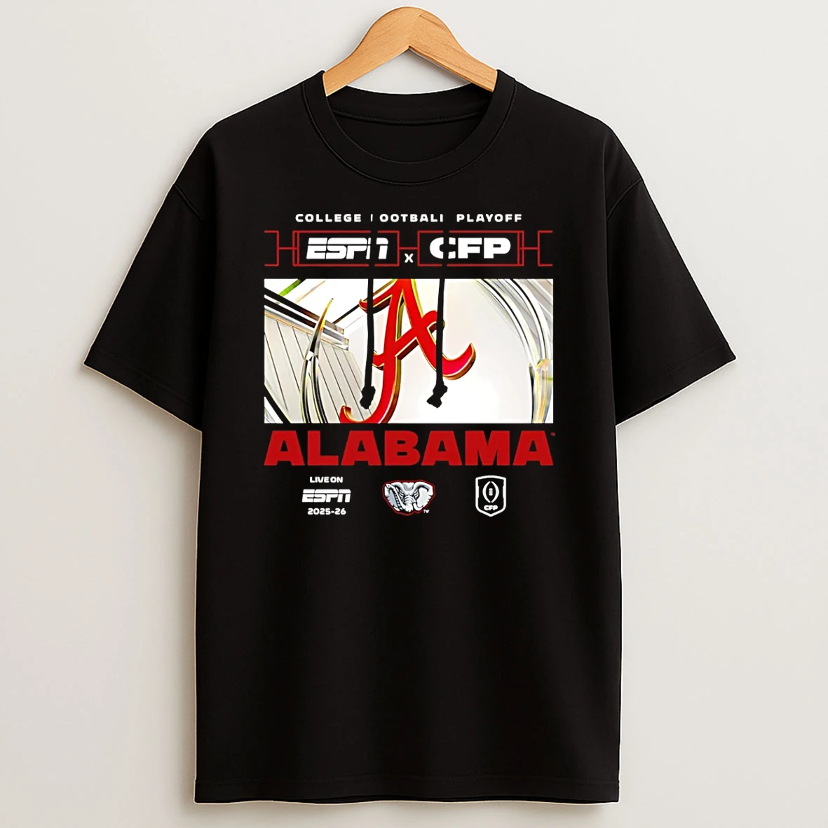 Vflippa Schmidtstee 20251223_122821 36_alabama Crimson Tide 2025 26 College Football Playoff Espn Window T Shirt